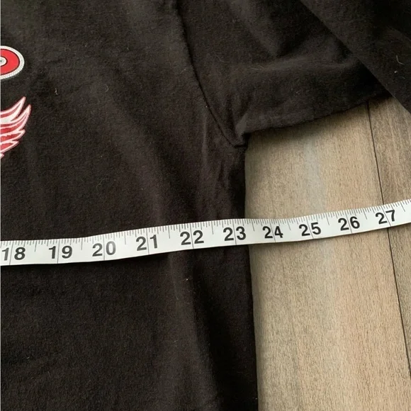 Vtg 90s 2000s Lee Sport Detroit Red Wings hockey cursive short sleeve tshirt - Picture 3 of 5